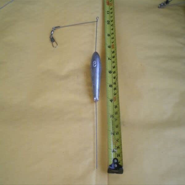 8 PCS. BOTTOM BOUNCER SINKER 8 OZ. W/STAINLESS S. WIRE 045 X 10" LEG X 4" ARM for Toothy Critters, Rigging Baits and Lures for Saltwater & Freshwater.