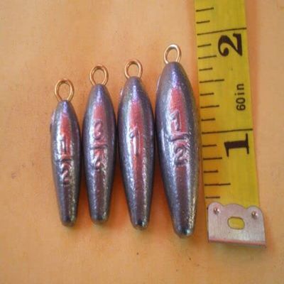8 PCS. BOTTOM BOUNCER TROLLING SINKER W/BRASS EYE 1-1/2,1,3/4,1/2 OZ. 2 EACH. for Toothy Critters, Rigging Baits and Lures for Saltwater & Freshwater.