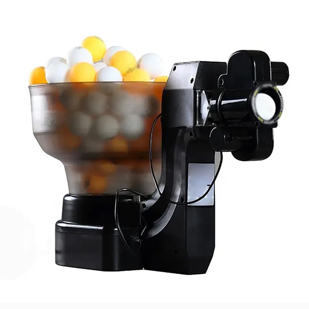 Automatic Table Tennis Robot, 0-5 Level Adjustable Portable Ping Pong Ball Training Machine with 7 Angle Setting, for Ping-Pong Practicing Training with Your Team Family Friends(No Ball)