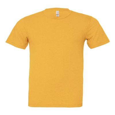 Bella Canvas Mens CVC Jersey Tee, S, Heather Yellow Gold
