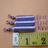 25 PCS. BOTTOM BOUNCER PENCIL SINKER 3/8 OZ. W/#7 BLACK BARREL SWIVEL for Toothy Critters, Rigging Baits and Lures for Saltwater & Freshwater. view 2