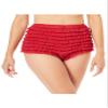 Amoureuse Plus Size Nylon Mesh Rumba Boy Short - 10, Classic Red view 1