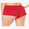 Amoureuse Plus Size Nylon Mesh Rumba Boy Short - 10, Classic Red view 2