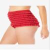 Amoureuse Plus Size Nylon Mesh Rumba Boy Short - 10, Classic Red view 3
