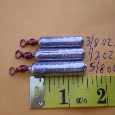45 PCS BOTTOM BOUNCER PENCIL SINKER 3/8,1/2,5/8 OZ W/#7 RED BARREL SWIVEL 15 EA. for Toothy Critters, Rigging Baits and Lures for Saltwater & Freshwater.