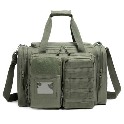 INSSTUID Gun Range Bag for Handguns and Ammo Tactical Pistol Case Shooting Range Duffle Bags Large Handguns Magazine Ammo Gear Accessories Pouch for Hunting Shooting Range Sport Green