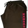 CornBorn University of Kansas Sweatpants - Premium Fleece Vertical University of Kansas - Black - 2X view 2