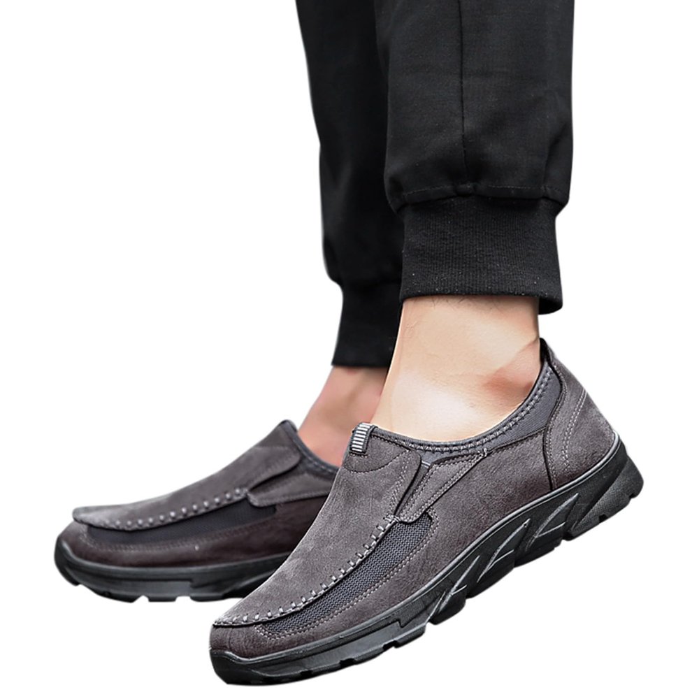 Hbeylia Men's Dress Sneakers Oxfords Business Casual Walking Shoes Fashion Round Toe Slip On Tennis Comfortable Wingtip Outdoor Versatile Walking Shoes