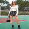 Yenisai Shorts for Women Zipper Side Plaid Skort LEWGEL (Size : X-Small) view 3