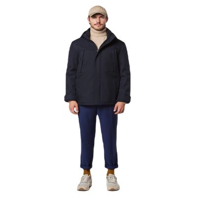 Andrew Marc Men's Softshell Jacket, INK (BIB W/HOOD), X-Large