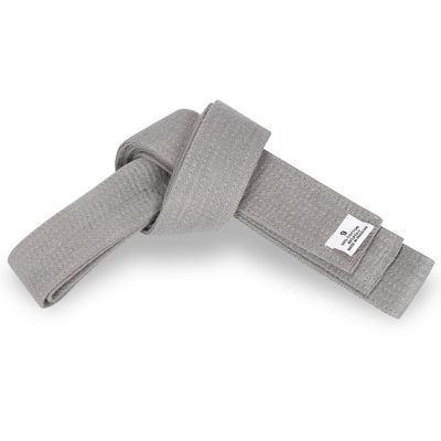 MACS Traditional Martial Arts Karate Taekwondo Solid Color 1.75'' Wide Double Wrap Student Rank Belt for Kids and Adult (Grey, 6)
