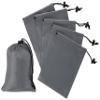 PALTERWEAR Drawstring Bag with Toggle - Nylon Cinch and Ditty Pouch Six-Pack (Gray, 5 x 7 Inch, Set of 6) view 1