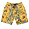 228CLOSET Alligator Lovers Men's Swim Trunks - Sunflower Hawaiian Shorts for Men, Men's Summer Bathing Shorts Set 38 Size Size 5XL view 1