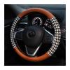 FUERU Car Steering Wheel Cover Set Universal Car Steering Wheel Cover Carbon Fiber Leather Waterproof Anti-Wrinkle Car Interior (Color : 1#) view 1