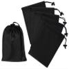 PALTERWEAR Drawstring Bag with Toggle - Nylon Cinch and Ditty Pouch - Six Pack (Black, 5 x 7 Inch, Set of 6) view 1