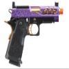 Lancer Tactical Airsoft Pistol STRYK Hi-Capa 5.1/4.3 Full Metal Gas Blowback 330 FPS (W/Red Dot Mount, Purple & Gold, Hi-Capa 4.3) view 1