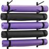 Katzowen Iron Hanging Holder Storage Shelf Yoga Mat Foam Rollers Wall Rack for Exercise Mat & Resistance Bands, Up to 8 Inch Diameter (Color : Black) view 1