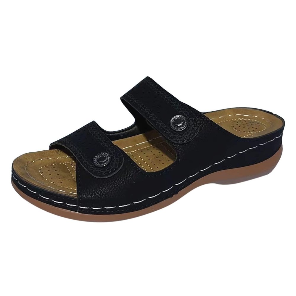 HINDOLA Orthopedic Sandals for Women Anti Slip Breathable with Arch Support Sandals Women Walking Open Toe Slippers Slip On Flip Flops