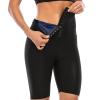 Womens Fitness Shorts High Waisted Sauna Sweat Short Pants Slim Fit Lifting Hip Shapewear Workout Yoga Leggings view 2