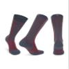 DANISH ENDURANCE Compression Socks for Women and Men, Legs & Shin Supports, Running & Travel, 1 Pack, Grey/Red, Large view 1