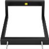 Katzowen 30cm Wide Fitness Equipment Organizer Wall Mount, Half Ball Balance Trainer Storage Rack, Hanging Yoga Strap/Yoga Mat, Black view 1
