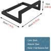 Katzowen 30cm Wide Fitness Equipment Organizer Wall Mount, Half Ball Balance Trainer Storage Rack, Hanging Yoga Strap/Yoga Mat, Black view 3