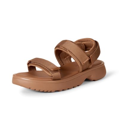 Amazon Essentials Women's Sport Sandal With Memory Foam Insole and Adjustable Padded Straps, Camel, 9