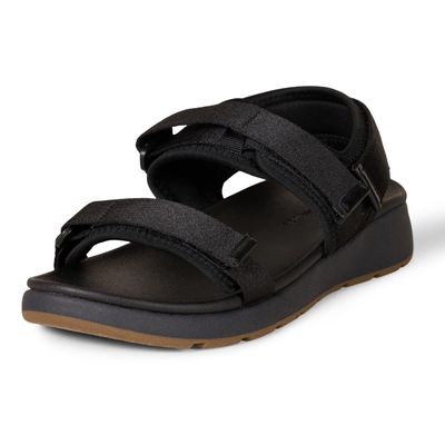 Amazon Essentials Men's Adjustable Triple Strap Sandal, Black, 13