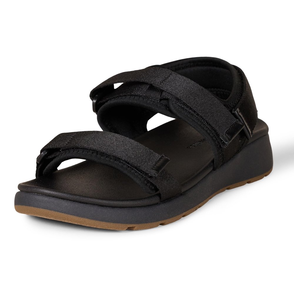 Amazon Essentials Men's Adjustable Triple Strap Sandal, Black, 13