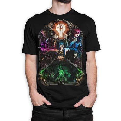 Arcane TV Series Art T-Shirt X-Large Black