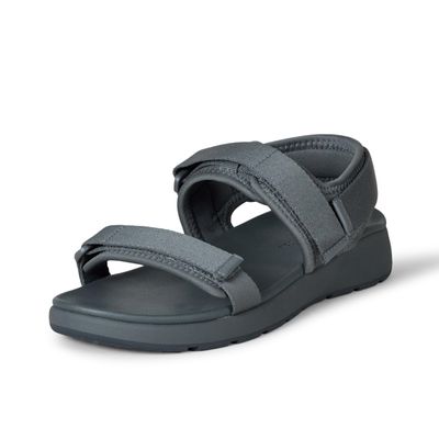 Amazon Essentials Men's Adjustable Triple Strap Sandal, Grey, 8