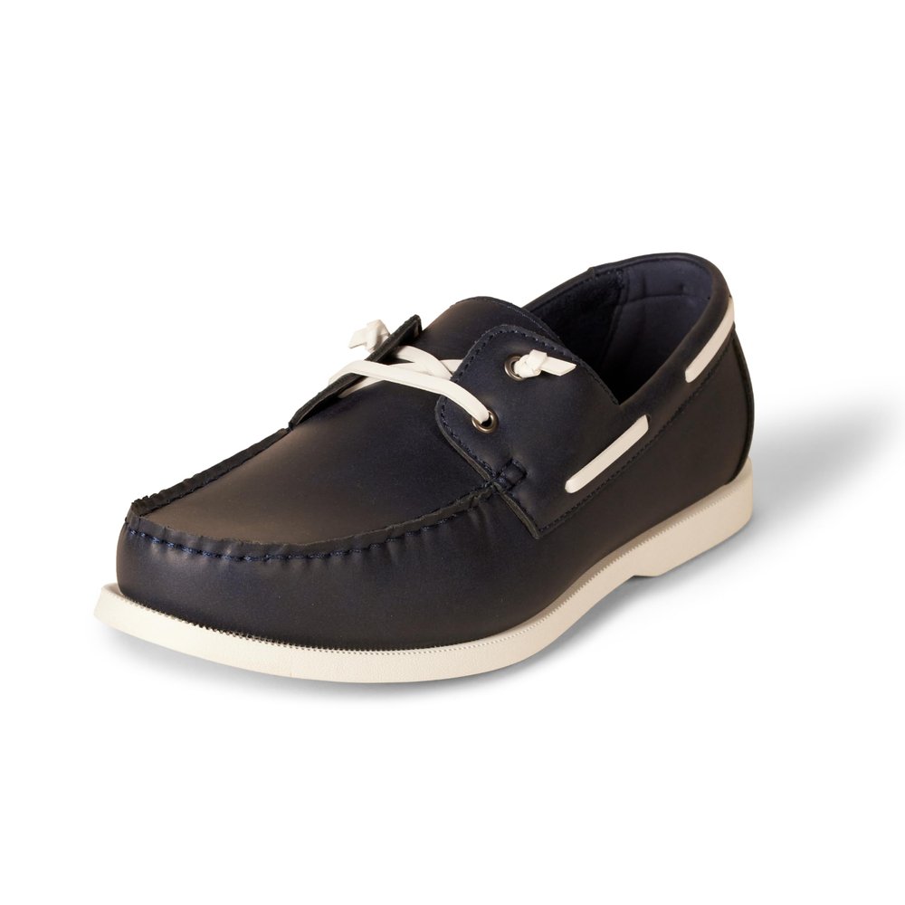 Amazon Essentials Men's Slip-On Boat Shoe with Ventilation, Navy, 10.5