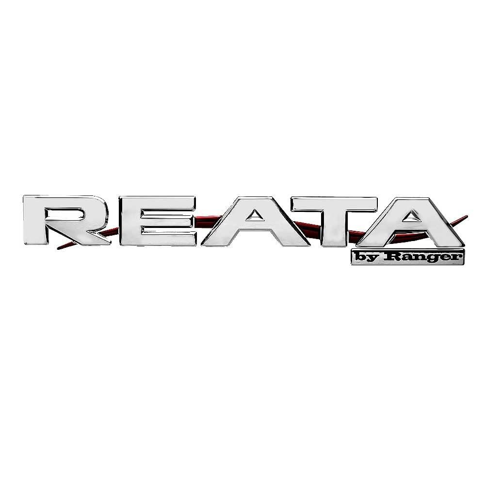 Boat Raised Reata Decal 303597 | 17 3/4 x 2 3/4 Inch Silver