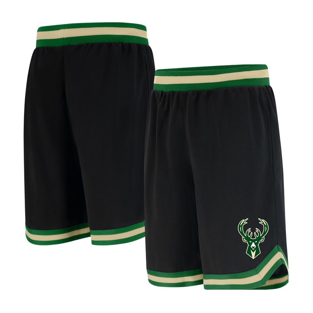 Ultra Game Boys' Active Knit Basketball Training Shorts,Milwaukee Bucks,Black,8