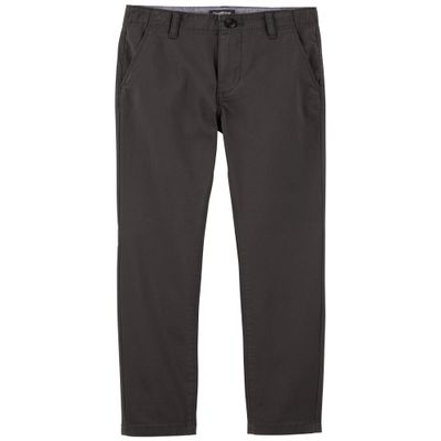OshKosh B'Gosh Boys' Slim Stretch Chino Pants, Phantom, 4