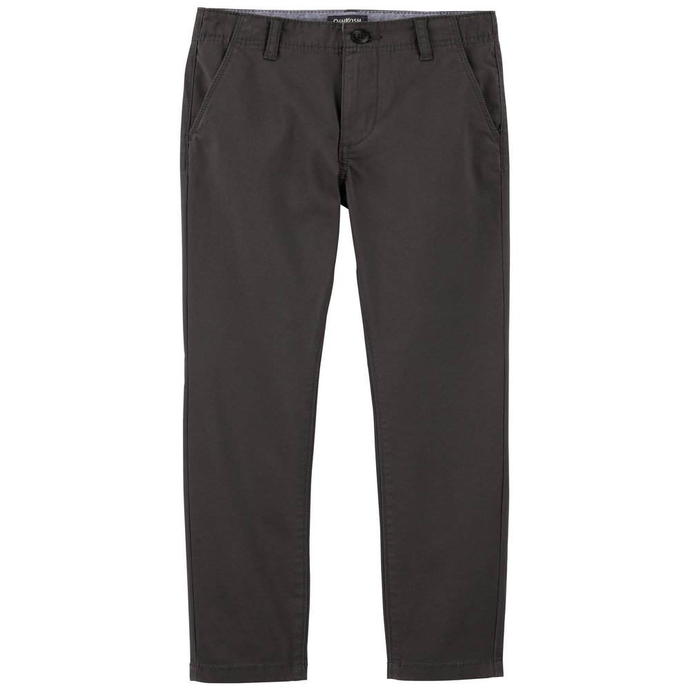 OshKosh B'Gosh Boys' Slim Stretch Chino Pants, Phantom, 4