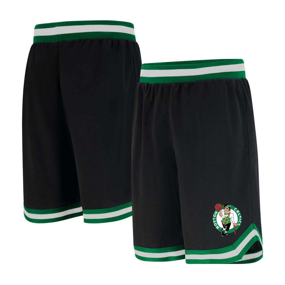 Ultra Game Boys' Active Knit Basketball Training Shorts,Boston Celtics,Black,10-12