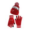 Ultra Game NBA Official Boys Girls Super Soft Winter Beanie Knit Hat with Extra Warm Touch Screen Gloves, Chicago Bulls, Team Color, 1SIZE view 1
