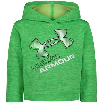 Under Armour Boys' Fleece Pullover Hoodie Sweatshirt, Soft & Comfortable, Relaxed Fit, Green Screen Pop, 2T