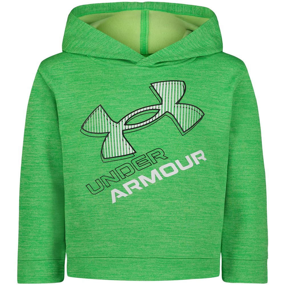 Under Armour Boys' Fleece Pullover Hoodie Sweatshirt, Soft & Comfortable, Relaxed Fit, Green Screen Pop, 2T