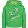 Under Armour Boys' Fleece Pullover Hoodie Sweatshirt, Soft & Comfortable, Relaxed Fit, Green Screen Pop, 2T view 1