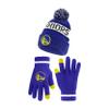 Ultra Game NBA Official Mens Super Soft Winter Beanie Knit Hat with Extra Warm Touch Screen Gloves - Unisex, Golden State Warriors, Team Color, 1SIZE view 1