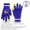 Ultra Game NBA Official Mens Super Soft Winter Beanie Knit Hat with Extra Warm Touch Screen Gloves - Unisex, Golden State Warriors, Team Color, 1SIZE view 3