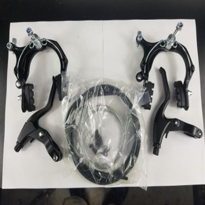 Bike Caliper Brake Set Long Reach Arm 55-73mm Nutted Front & Rear