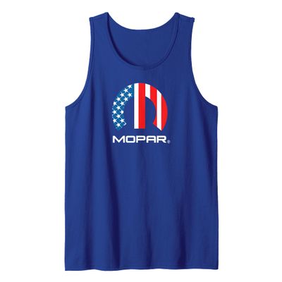 Mopar American Flag White Logo Tank Top