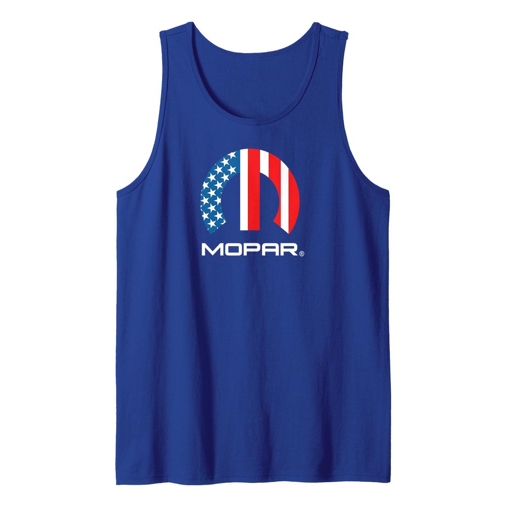 Mopar American Flag White Logo Tank Top