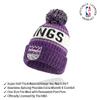 Ultra Game NBA Official Mens Super Soft Winter Beanie Knit Hat with Extra Warm Touch Screen Gloves - Unisex, Sacramento Kings, Team Color, 1SIZE view 2
