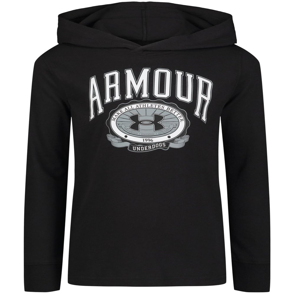UA Underdog LS Hoodie, Black - Hooded, 5