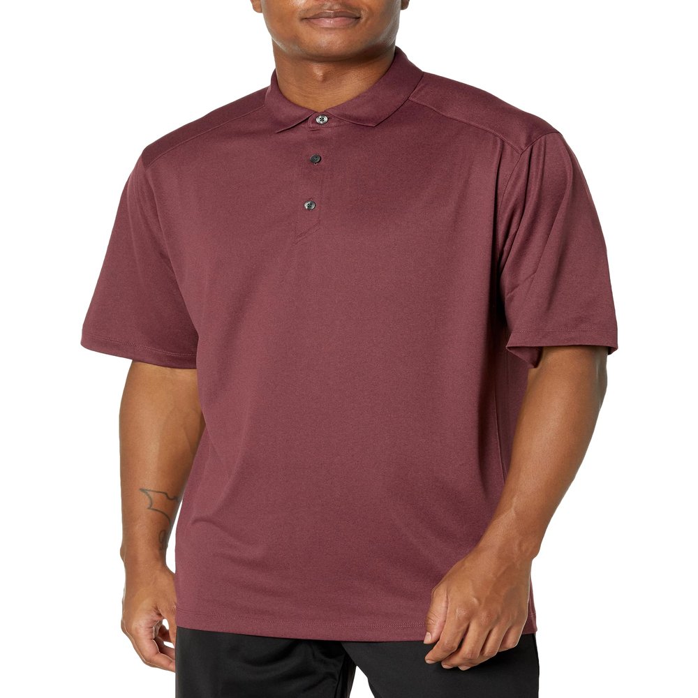 Cutter & Buck Forge Eco Stretch Recycled Mens Big & Tall Polo, Dark Bordeaux Heather, 4XB