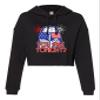 Go All Out Large Black Women Bald Eagle You Free Tonight? July 4 USA Pride America Cropped Hooded Sweatshirt view 1